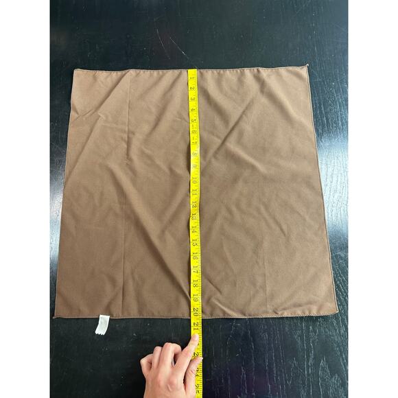 American Vintage Brown Square Scarf 20x20" - basics- neutral- small snag - Picture 3 of 4